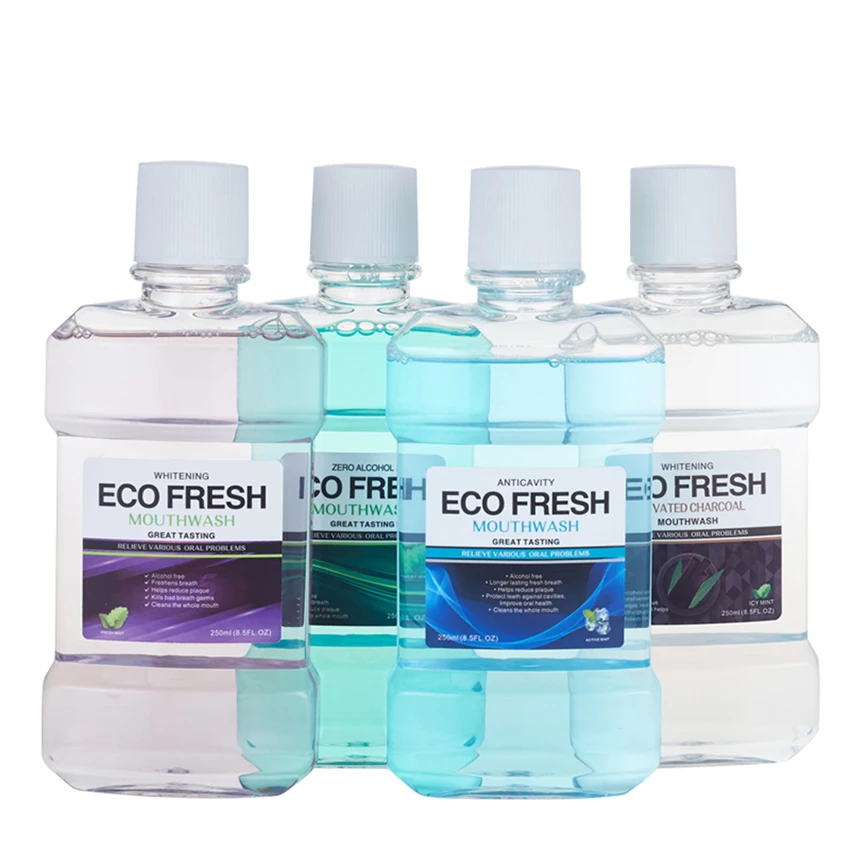 Wholesale Custom Private Label 250mL 500mL Alcohol Free Fluoride Free Mint Flavored Mouthwash Manufacturers