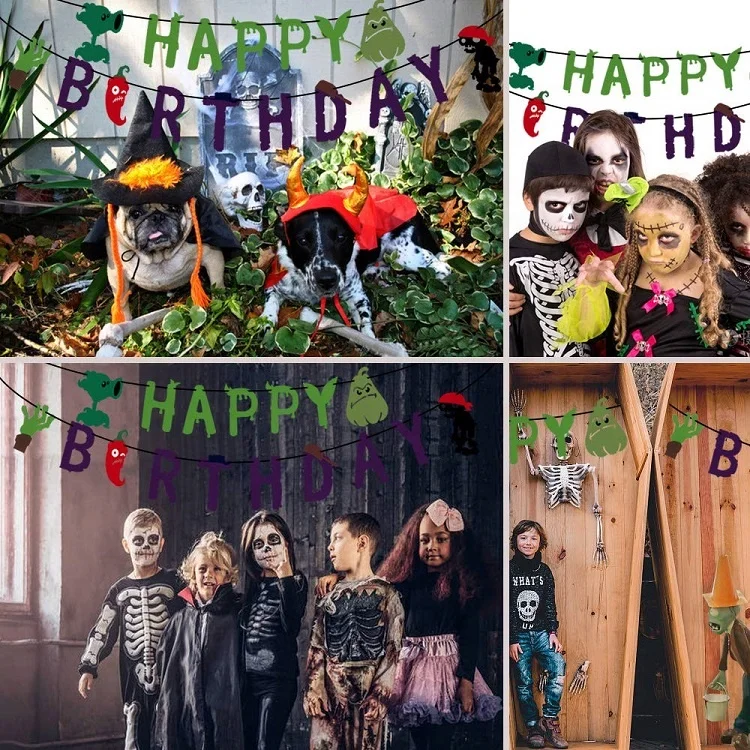 Umiss Paper Plants VS Zombies Banner Party Dekoration , Fiestas, Weddings  Holiday and Happy Birthday Party Set