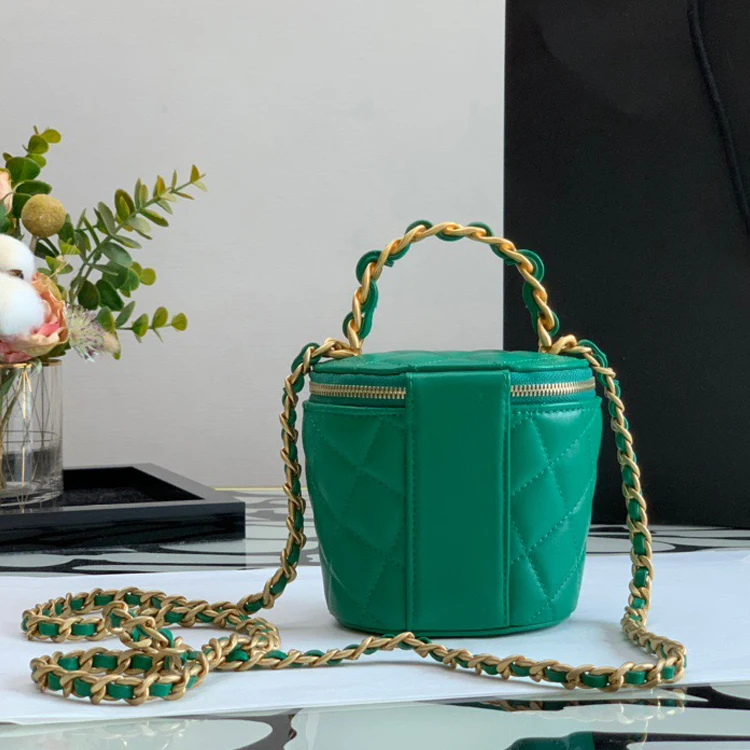 Mini bucket bag sheepskin chain single shoulder messenger bags Makeup mirror Bag Fashion  handbags for women luxury