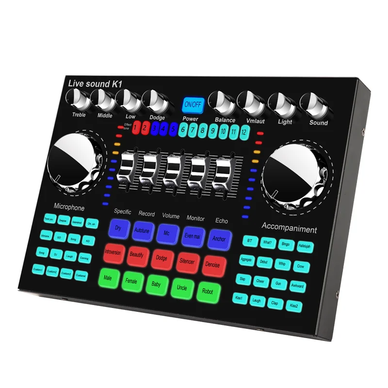 
USB sound card external mobile phone tablet computer live mixer sound card 