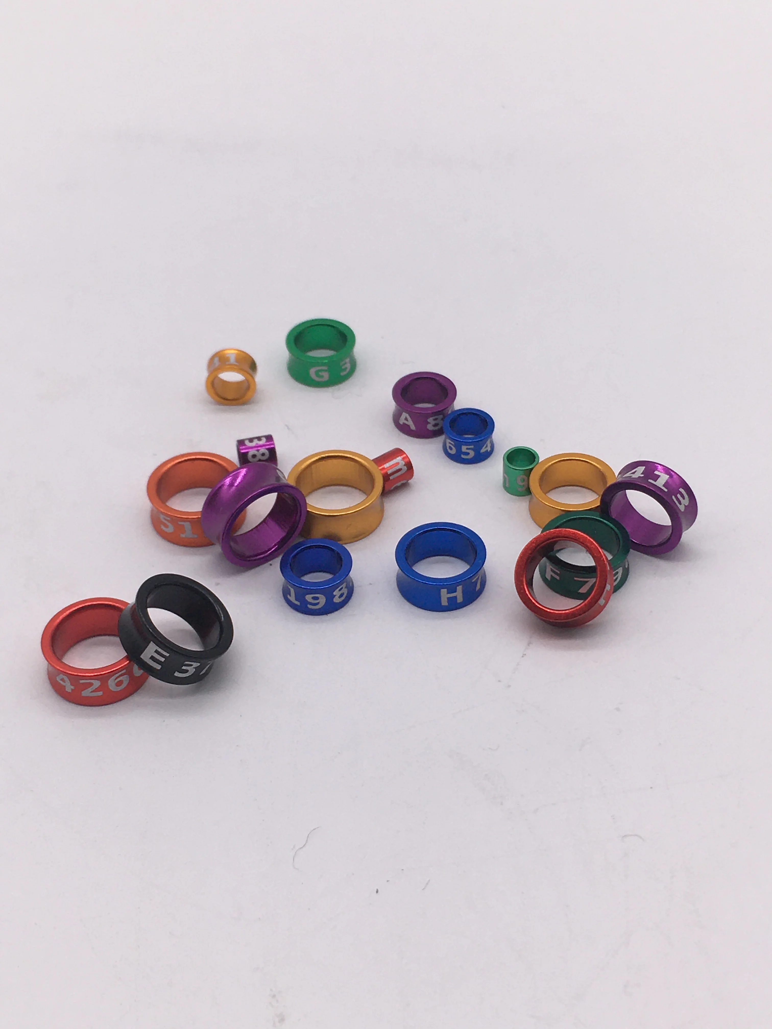 Parrot Foot Ring Baby Bird Identification Ring Electroplated Alloy Closing Ring