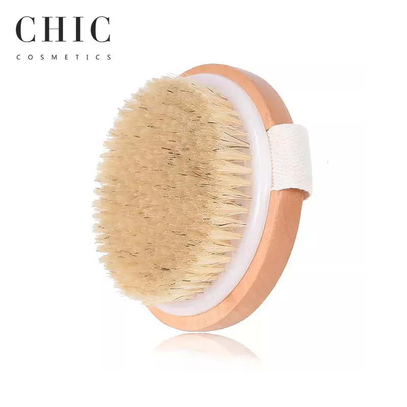 2024 High Quality Natural Wood Sisal Fiber Body Washing Brush Bath Shower Skin Beauty Brush Private Label Low MOQ