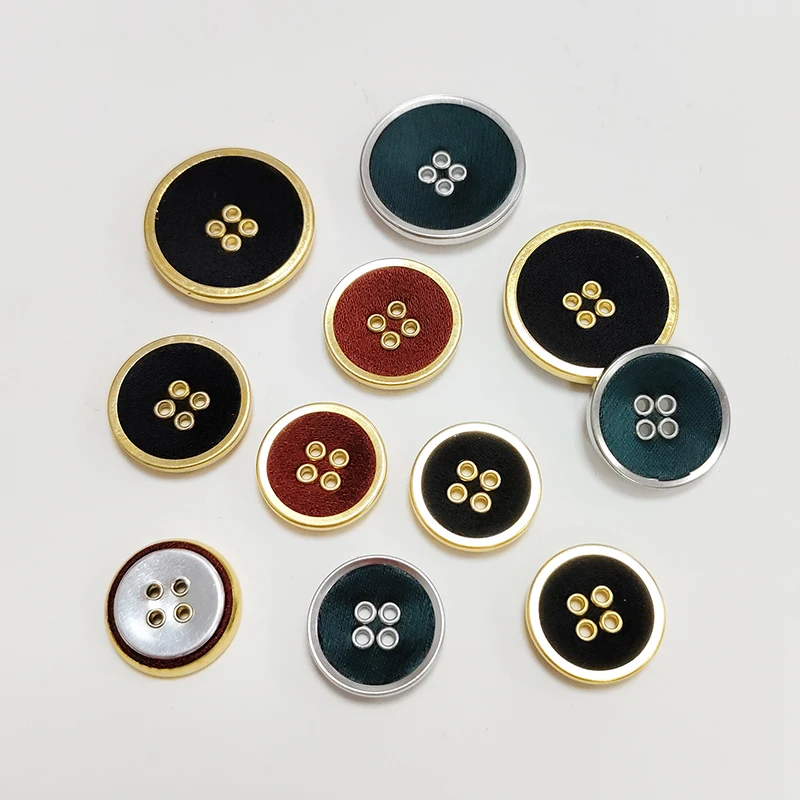 Fashion Garment Accessories Red Color Customized Fabric Covered Sewing Buttons for Clothes