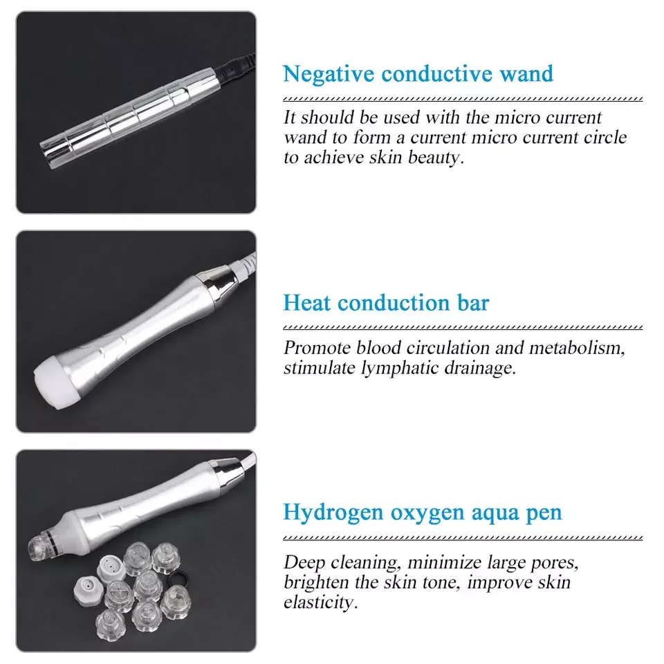 9 In 1RF EMS Beauty Microdermabrasion Hydra RF Aqua Peel Skin Scrubber Dermabrasion Facial Machine