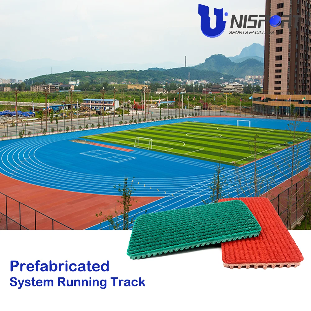 13mm Prefabricated Rubber Running Track Thickness Prefab Athletic Track Stadium Synthetic