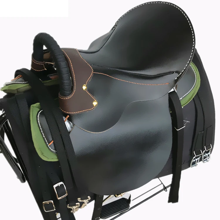 High quality western jumping leather sport horse barrel saddle