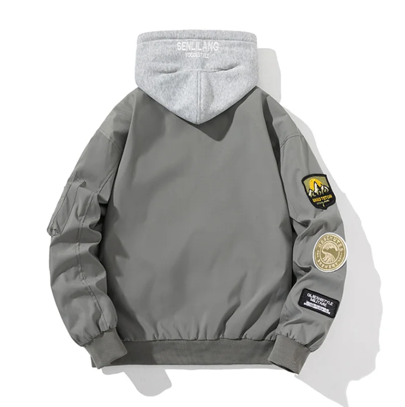 High Quality Mens Patches Bomber Jacket NASA Patch Work Winter Jackets Pilot Cargo Coat Cheap Vintage Bomber VarsityJacket
