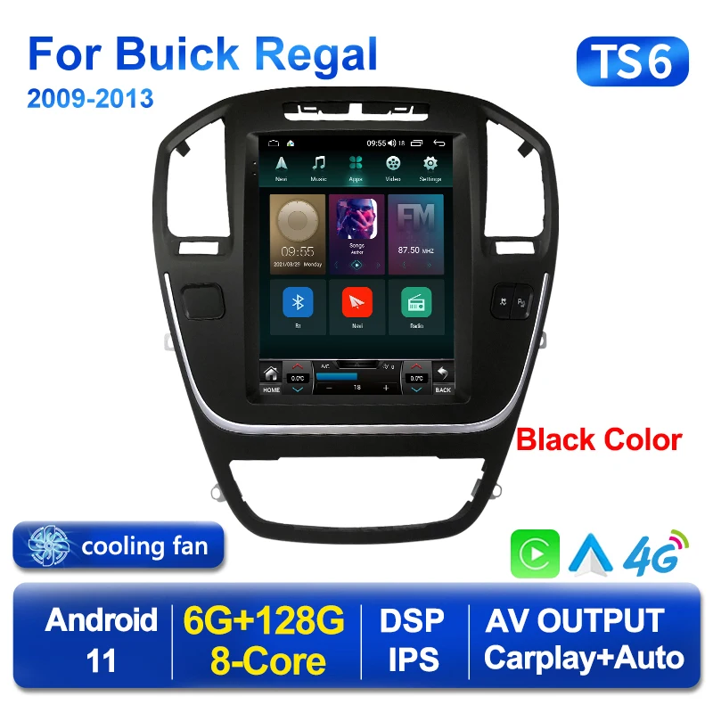 Вертикальный экран 4G LTE + 5 ГГц WIFI Android 11 Автомобильное видео для Opel Insignia/Buick Regal 2008-2013 автомобильное стерео IPS DSP RDS мультимедийное