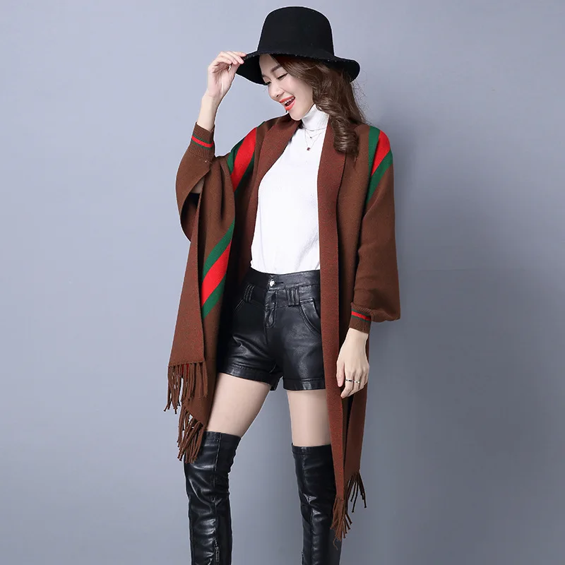 Лидер продаж, роскошная модная женская Свободная вязаная жаккардовая шаль большого размера с цветочным принтом