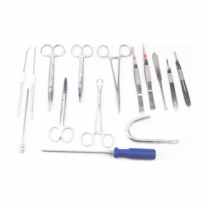 
high quality veterinary full set Small animal surgery instrument box 