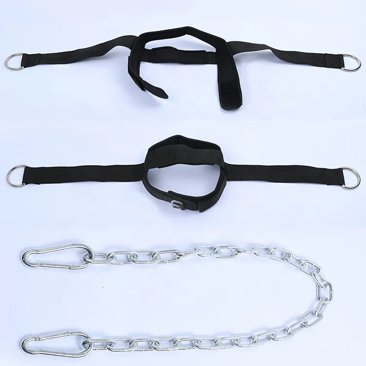  Lifting Strap with Chain Adjustable Head Neck Trainer Profession Weight-Bearing Strength Cap Shoulder muscle