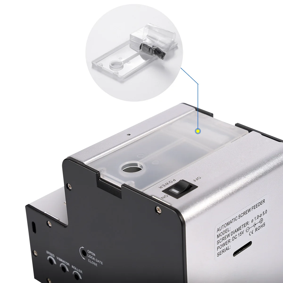 Newly Designed AT-1050 Automatic Feeding Machine Screw Conveyor Auto Screw Feeder Driver With Count Function