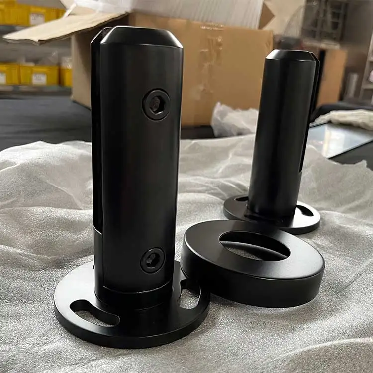 Black Stainless Steel Spigot SS304 Swimming Pool Spigots Pool Fence Stair Glass Railing Balcony Frameless 10-12mm Glass Spigot