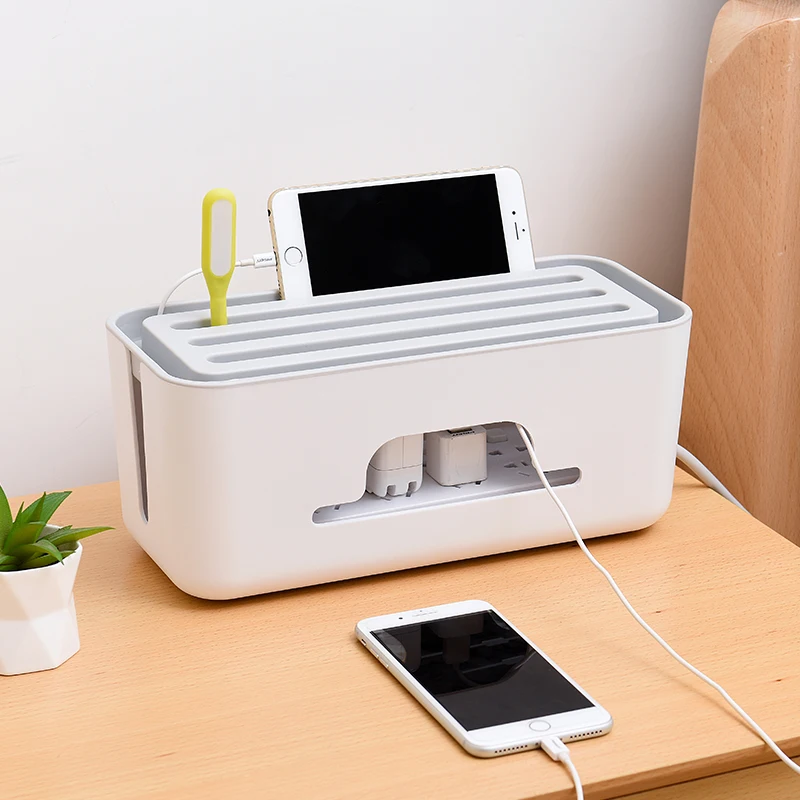 Multi-function power wire mesh  magnetic base cable tie electric wires storage organizer container box