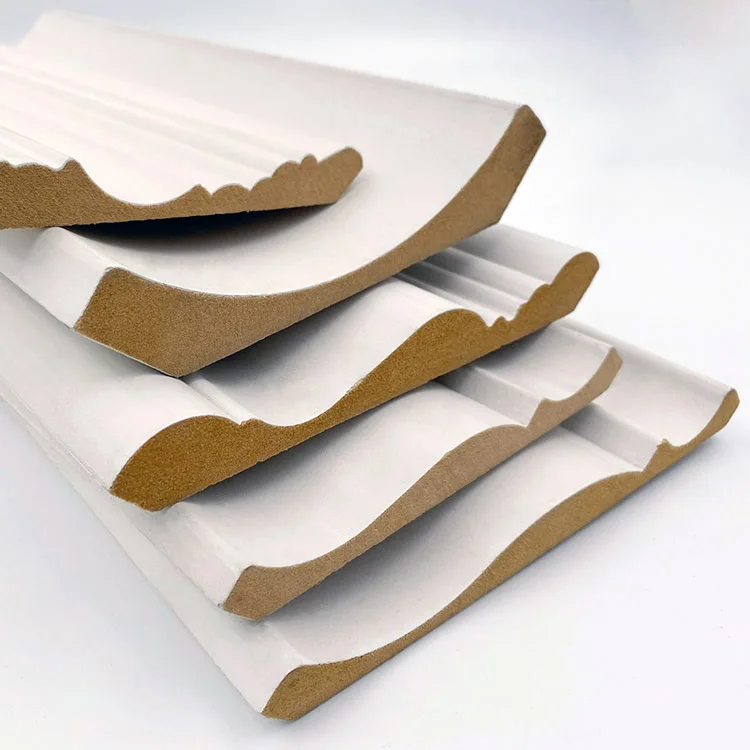 wholesale price Gesso Painted MDF Crowns Ceiling Cornice Mouldings