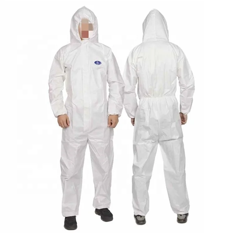 New Chemical Spraying Work Suit Painters Suit Spunbond Coverall Disposable Body Coverall With Hood
