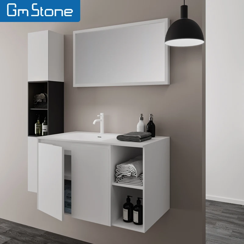 Product Practical Beautiful Wash Basin Bathroom Vanities Bathroom Furnitures Hot Sale New GM Modern Rectangle Hotel 3 Years