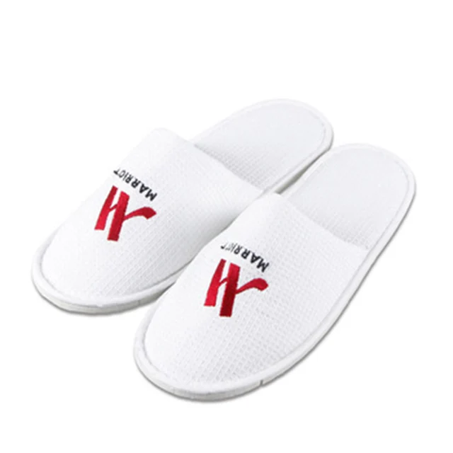 hotel guest slipper  black terry  towel material