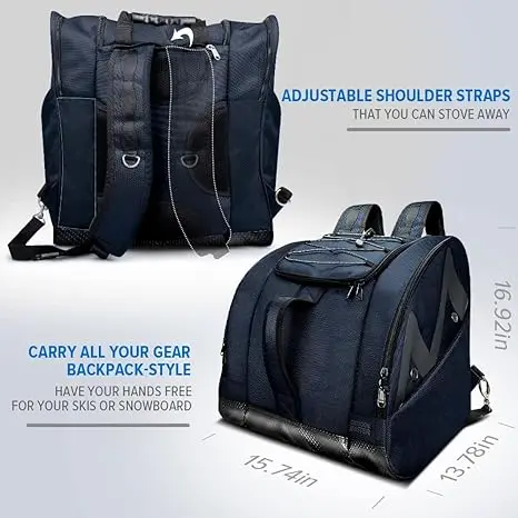 Boot Bag 50L Ski Boots and Snowboard Boots Bag Excellent for Travel with Waterproof Exterior & Bottom for Men Women and Youth