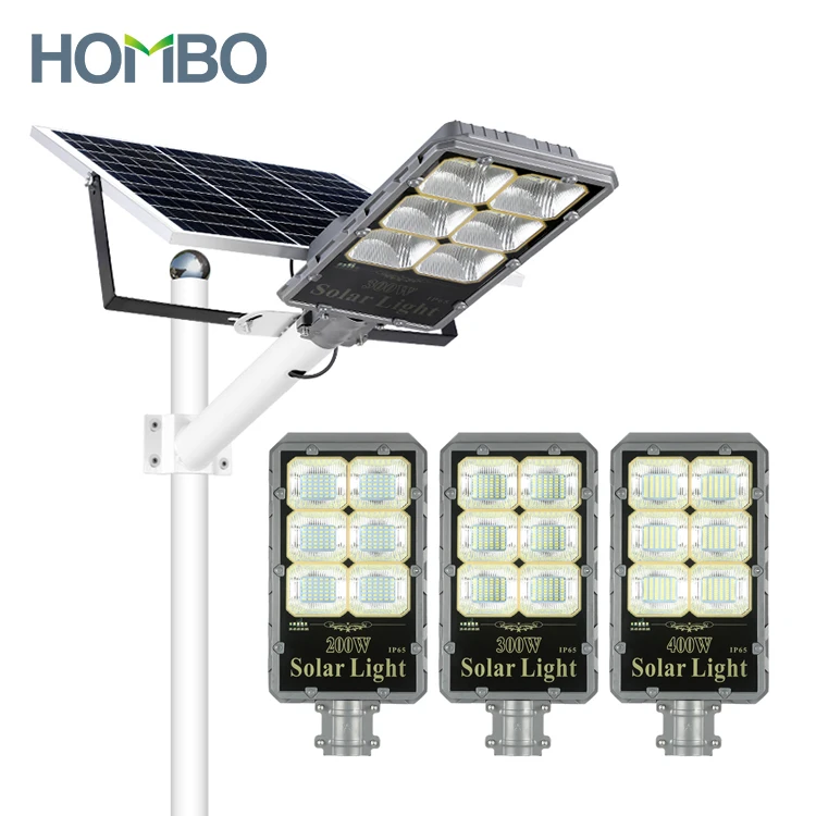 HOMBO алюминиевый водонепроницаемый Ip65 уличный 60 Вт 100 200 300 400 разделенный светодиодный солнечный
