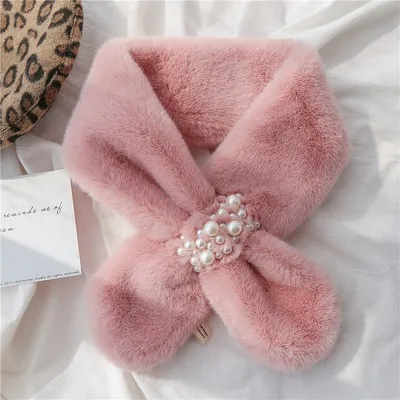 Scarf female Korean warm winter imitation Rex rabbit fur fur collar supplier scarf