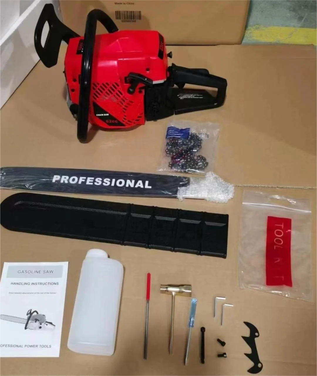 Factory sales CE Certificated Wood Saw Machine With 2stroke 52cc Cordless Petrol Chainsaw Gasoline Chain Saw for Wood Cutting