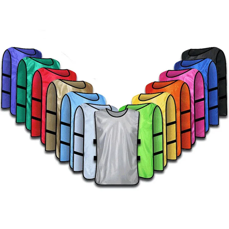 Adults Kids Soccer Pinnies Quick Drying Football Team Jerseys Sports Soccer Team Training Numbered Bibs Practice Sports Vest
