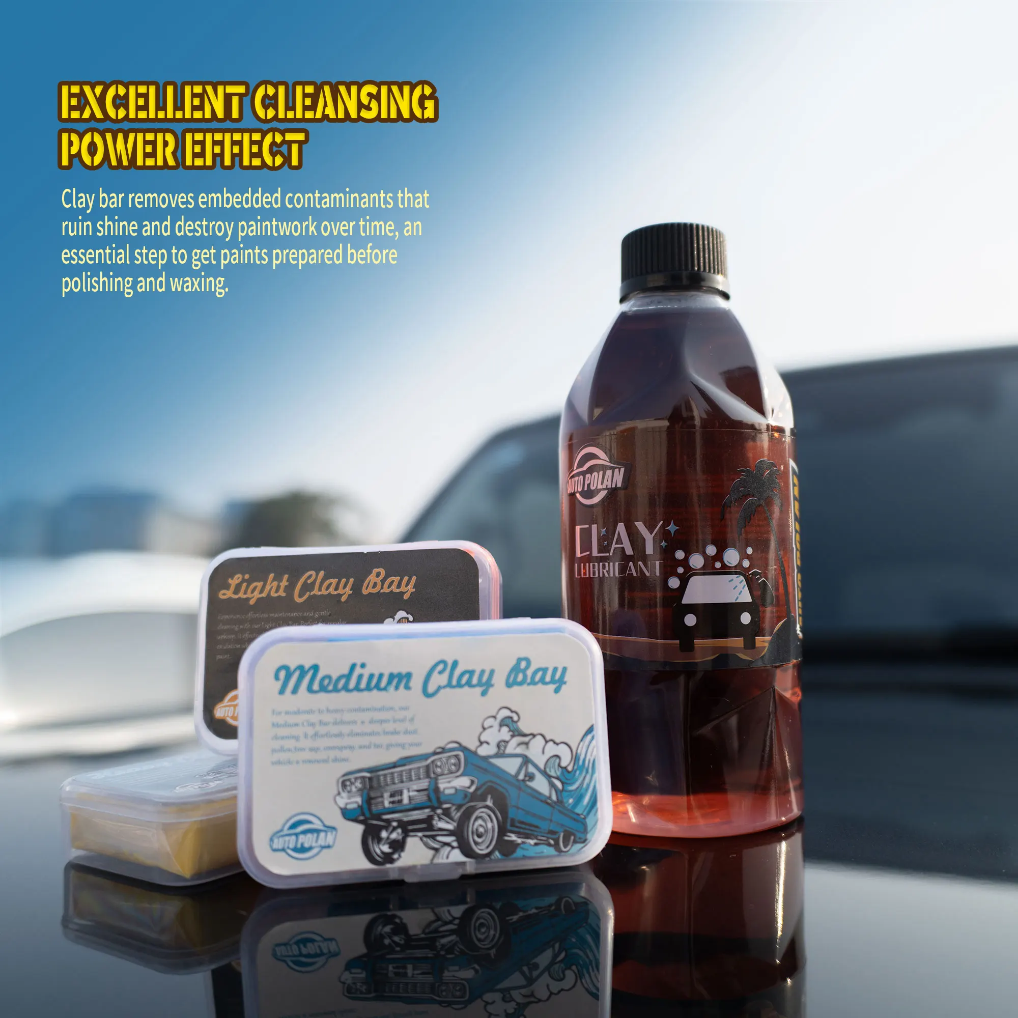 Original best Car clay bar wholesale pad 5 Pack 100g 180g  Premium Grade Clay Bars Auto Detailing Magic Clay Bar Kit