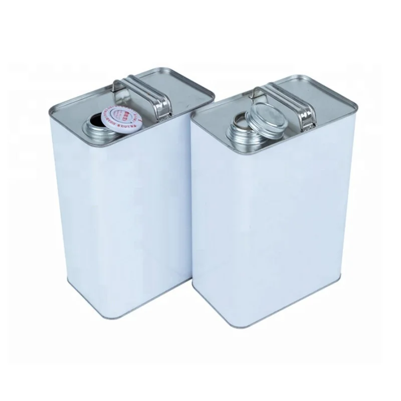 4 Liter/1 gallon F-Style square tinplate metal paint can paint containers engine oil cans