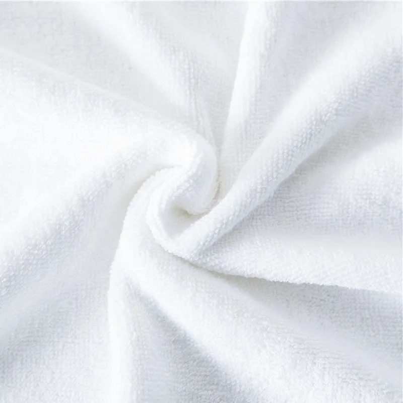 Luxury Hotel Bath Towel 100% Cotton White Gym Towel 70*140 Quick-Dry Absorbent Square Spa Towel Thickened Plus 500g Logo Print