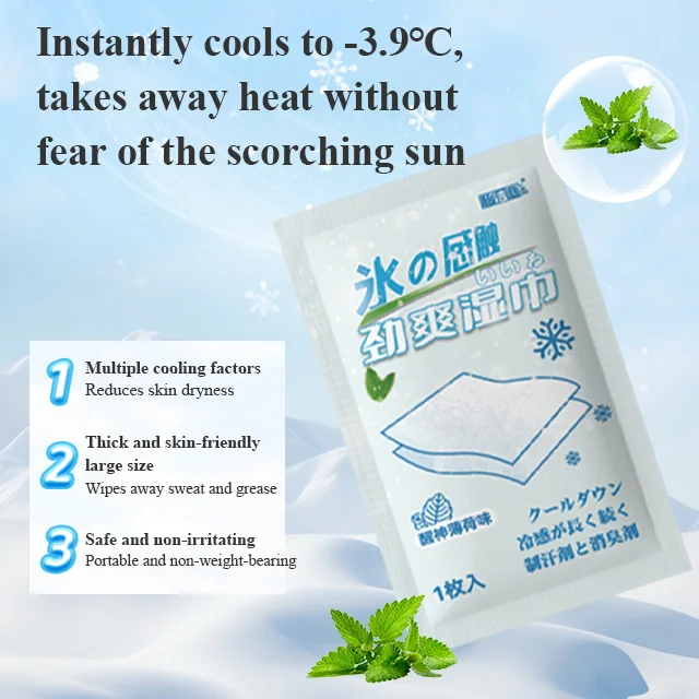 Customize your Logo Cooling wipes Use In Summer in Hot Days to Cooling and Comfortable