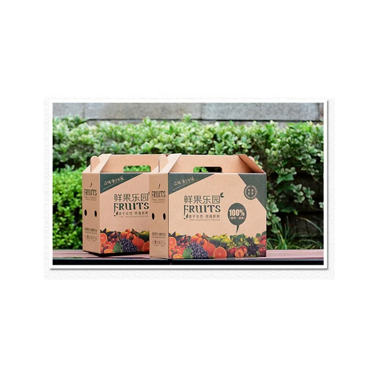 
Vegetables Package Cardboard Carton Boxes Dry Clamshell Packaging For Citrus Fruit 
