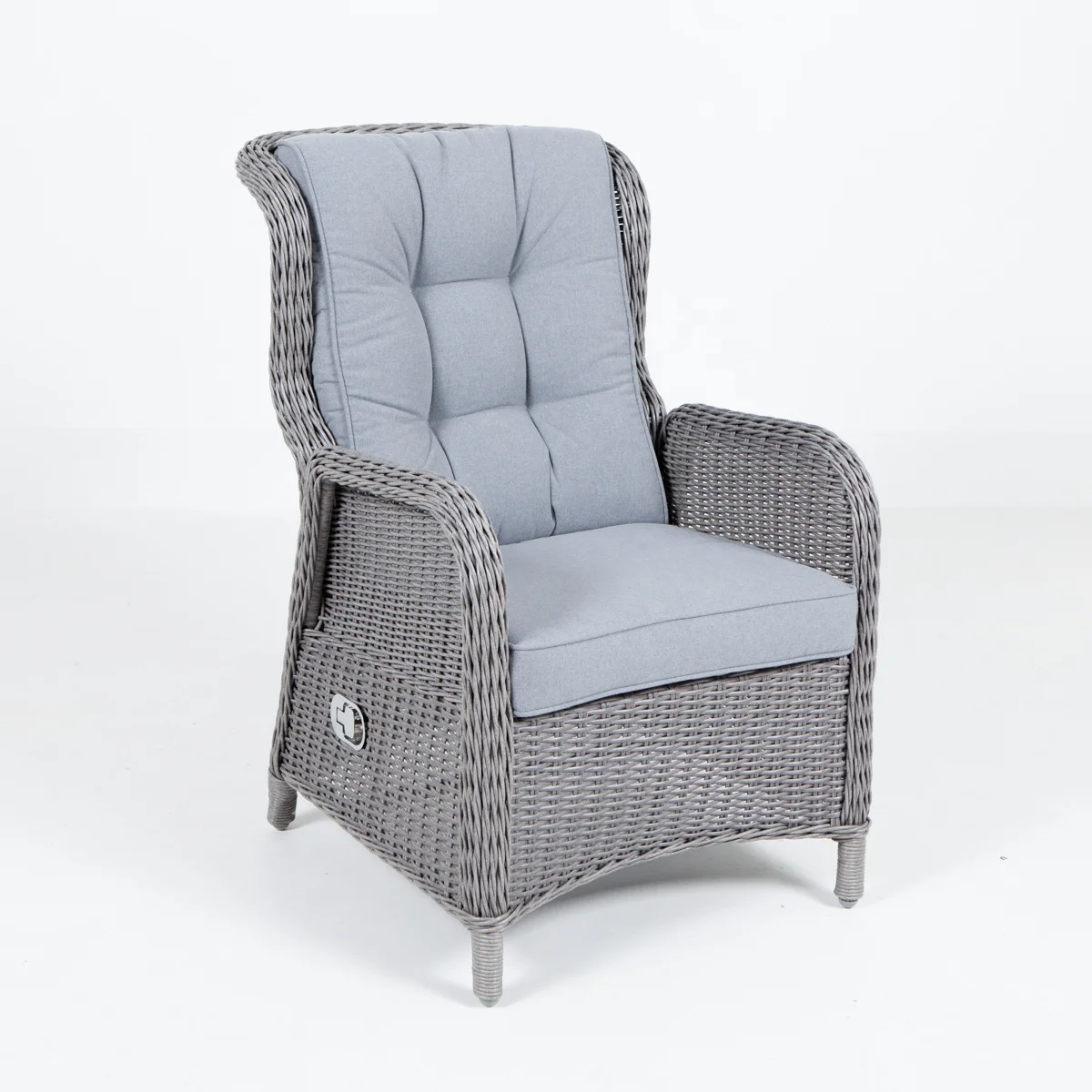 Joyeleisure Alu Frame Wicker Garden Furniture Recliner Single Outdoor Sofa