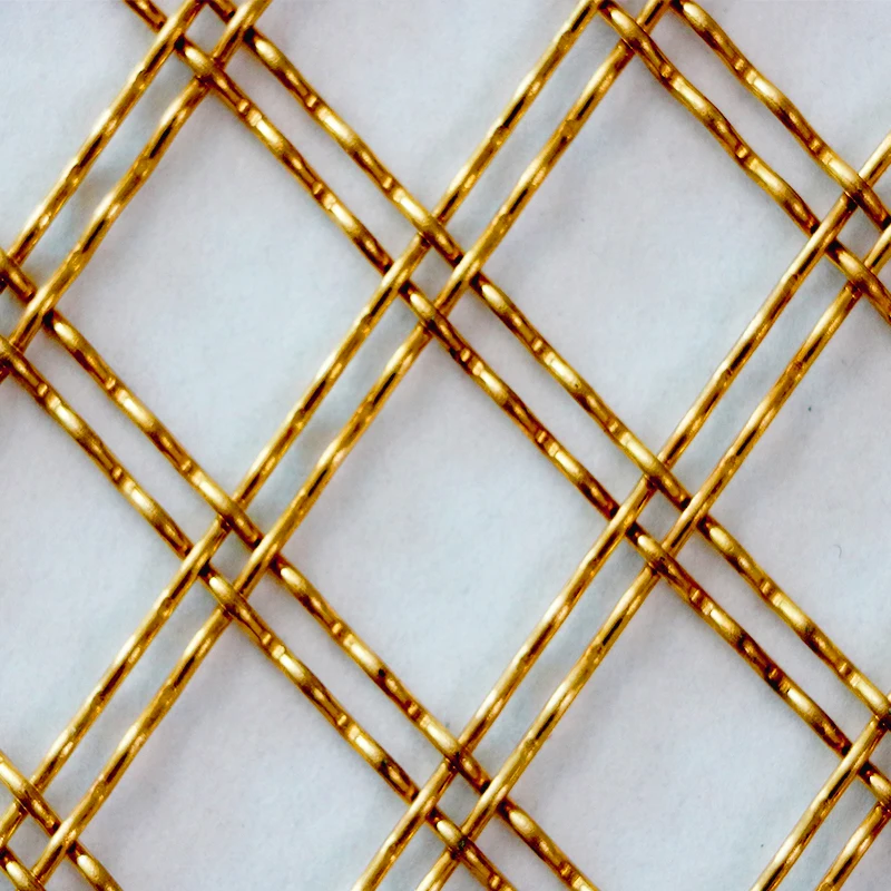 Customized Color Brass Stainless Steel Wire Decorative Mesh Metal Mesh for Furniture and Cabinet Door