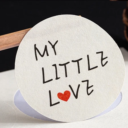 Waterproof Printing Self Adhesive Labels Stickers Roll Die Cut Logo Kraft Paper Gift Paper Bag Packaging Handmade Tags Sticker