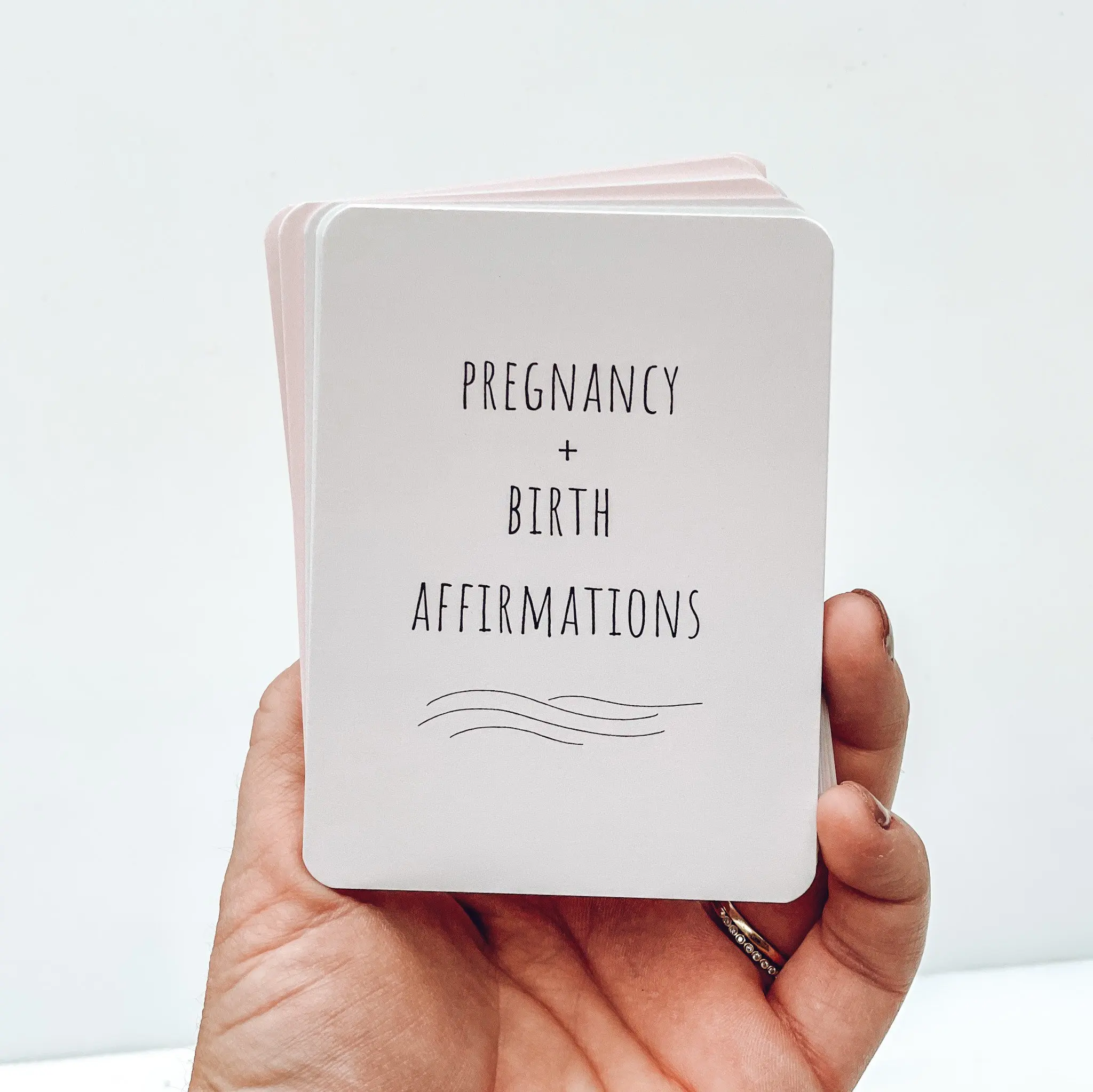 Custom Recycled Paper New Moms Pregnancy and Birth Affirmation Card Deck