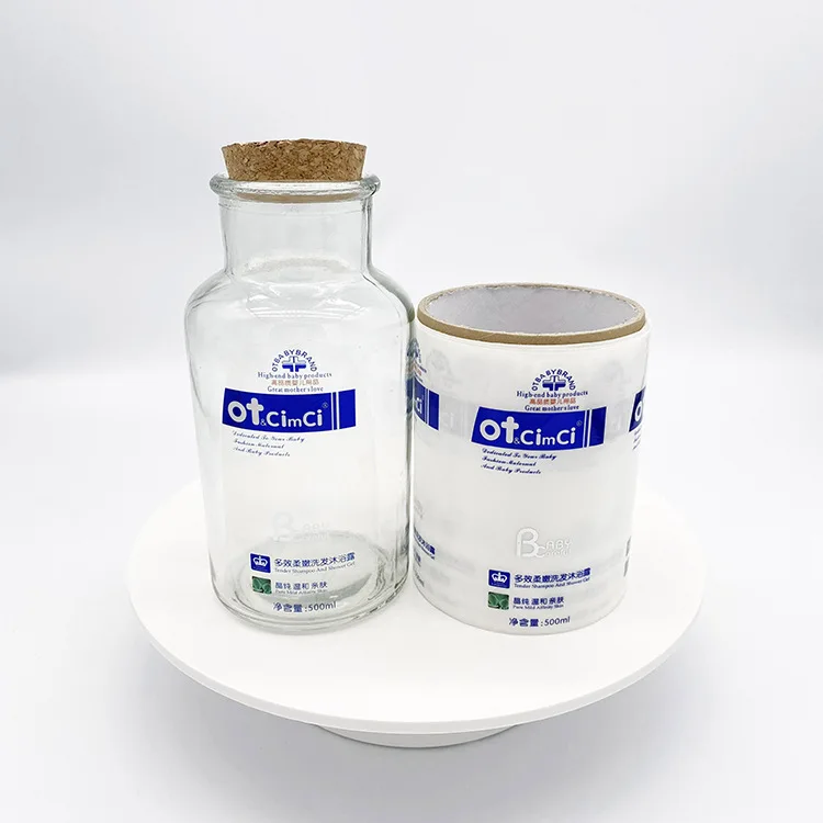 Custom Adhesive Private Cosmetic Clear Bottle Sticker Foil Logo Sticker Printing Labels Transparent Gold Waterproof Classic Soft