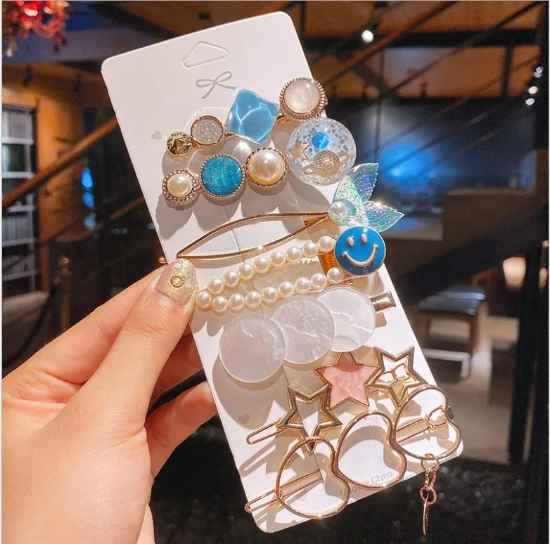 Custom cute lovely glitter hair pin cartoon organza pretty headdress for girl princess party hair clip