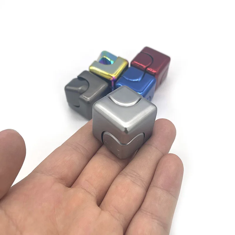 Colourful Rainbow Metal Alloy Hand Fidget Spinner Toys Hobbies Kids Fidget Spinner Toy Cube