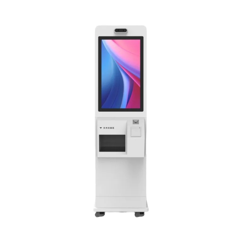 Touch Screen Monitor Self-Service Kiosk with Payment Kiosk Camera for Supermarket Self-Serviced Advertising Equipment