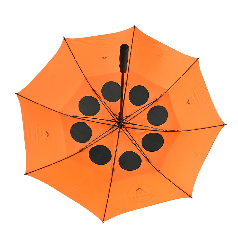 30 Inches Double Layer Inside With Hole Design Windproof Auto Open Golf