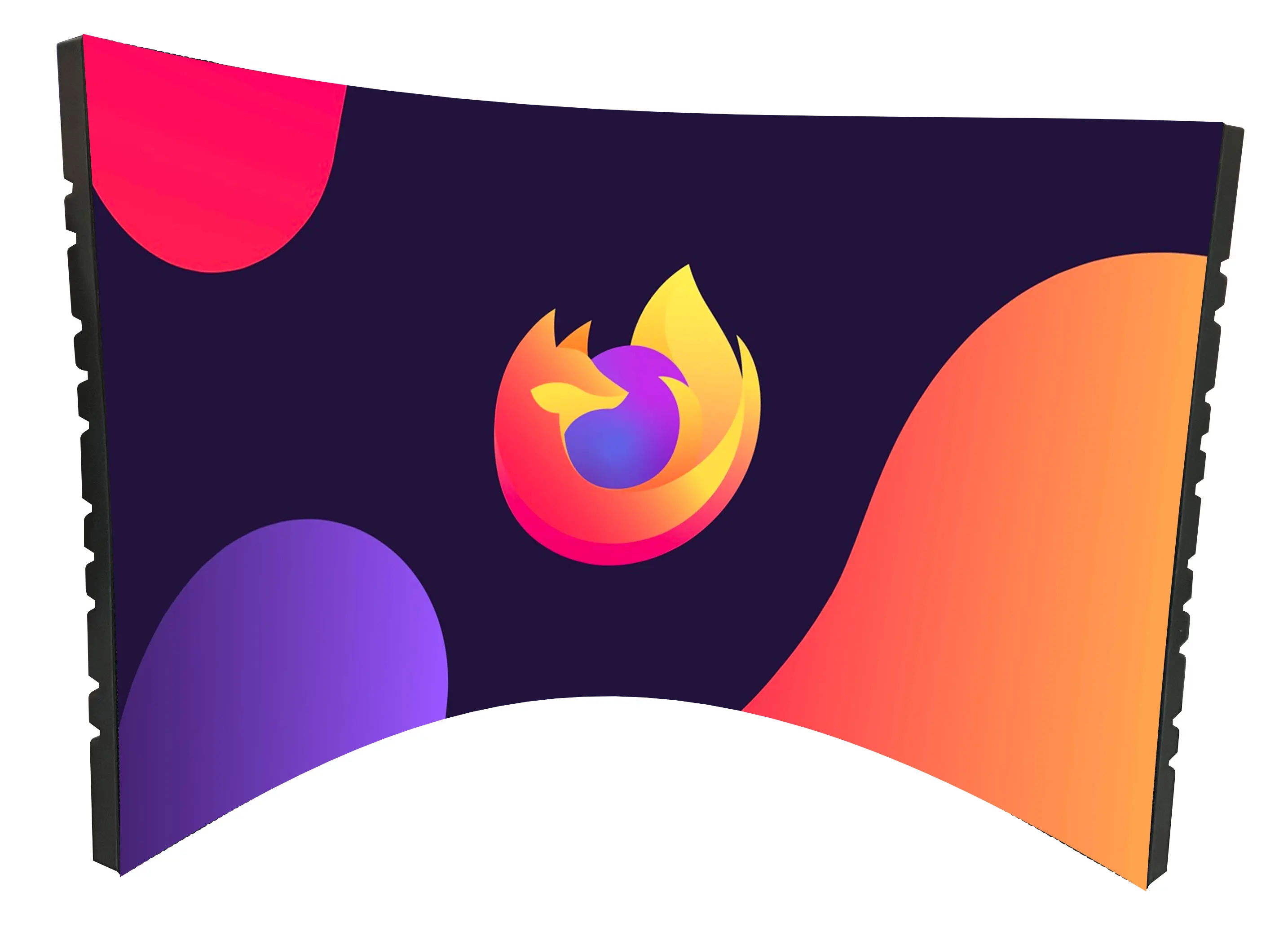 P3.076 indoor RGB full color flexible curved LED video display 3D reality new model design with magnetic force installation