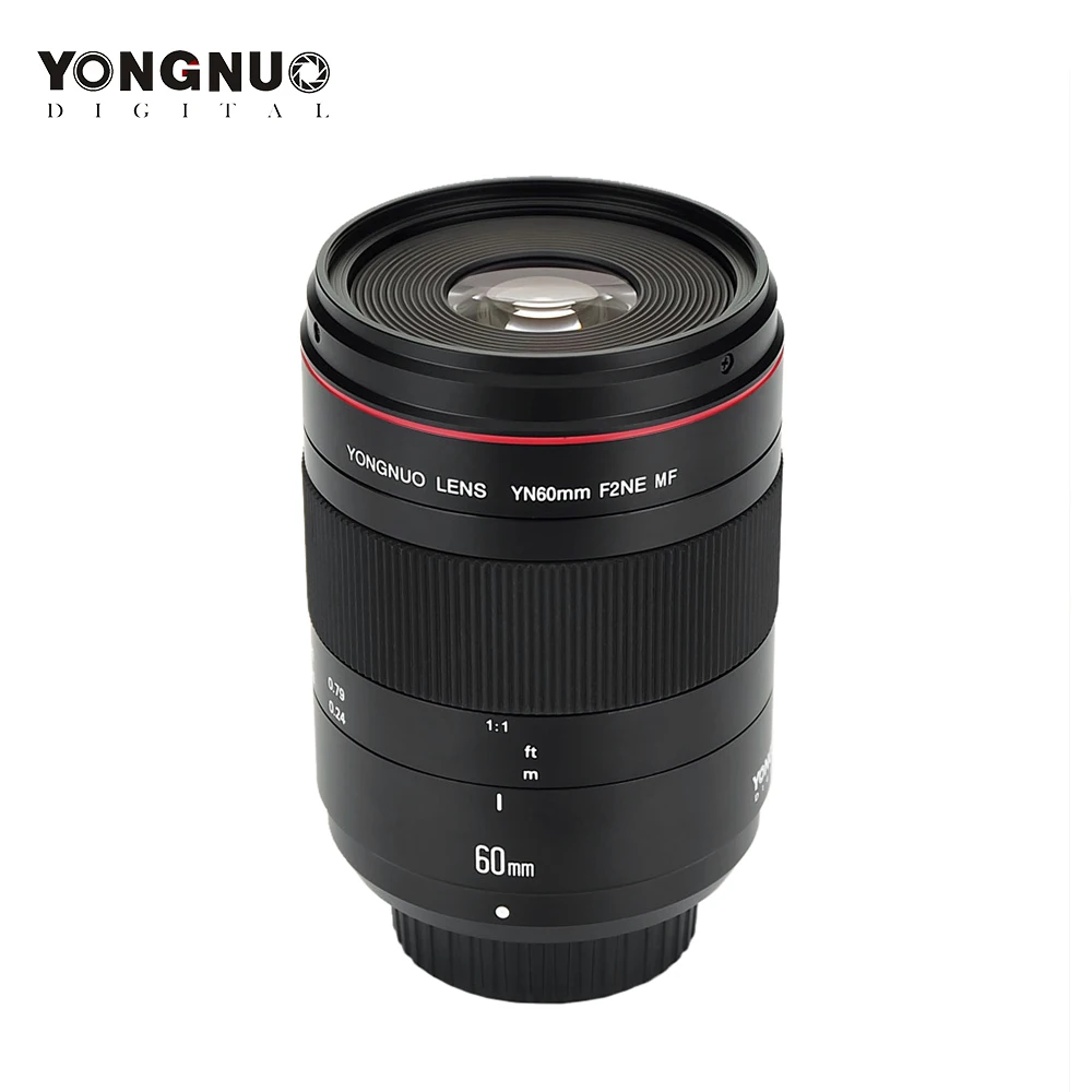 New YONGNUO YN60mm F2NE MF Macro Lens Manual Focus F2 Large Aperture for Nikon D500/D750/D600/D700/D800/D810/D300 DSLR Camera