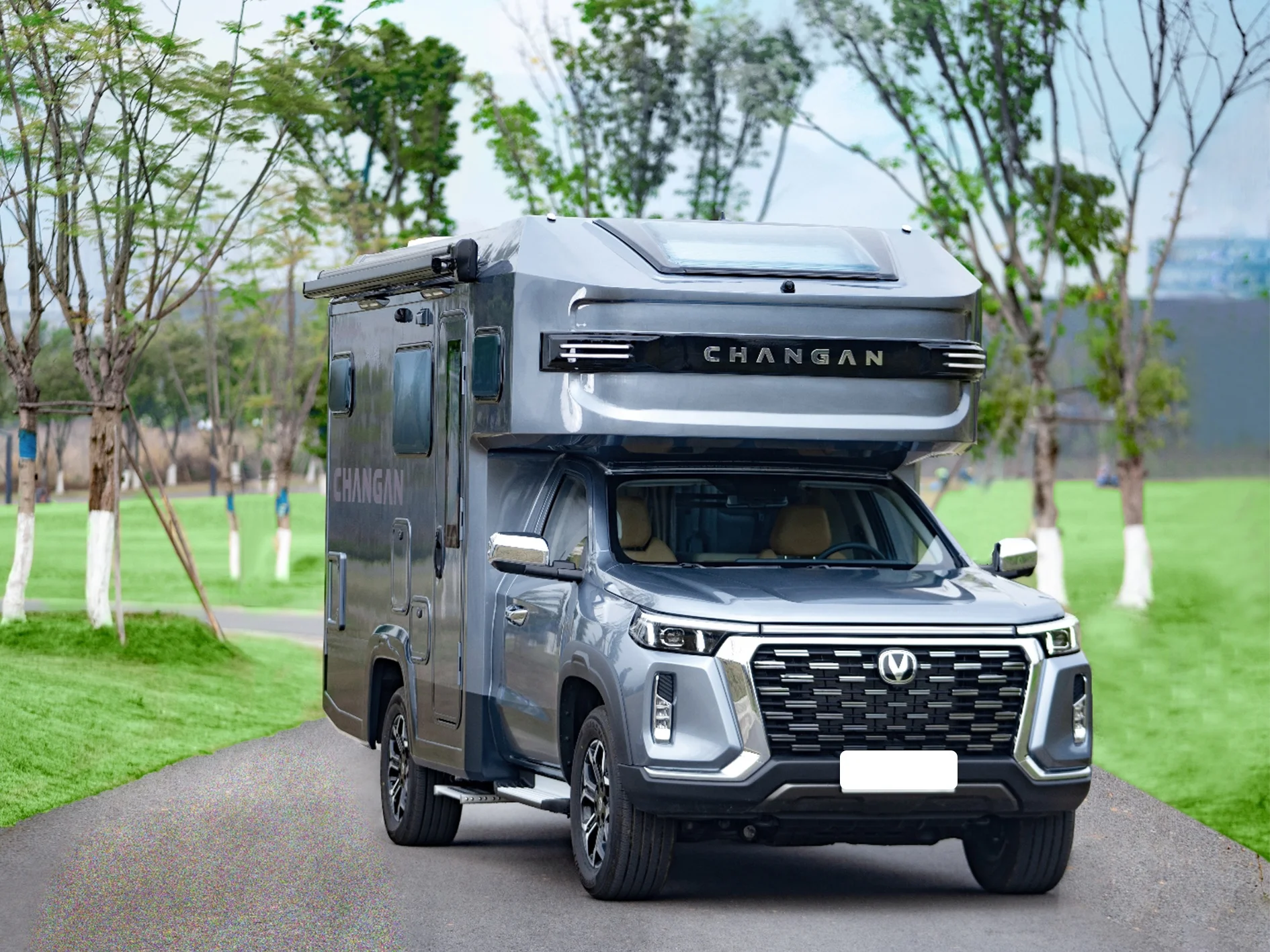 Popular China Electric Car Gasoline and Solar Powered RV For Changan Fengjing Blue Ahale Version