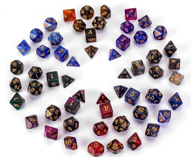 2021 Hot Sale Two-Color Multi-sided 7 Piece Game Dnd Dice Set
