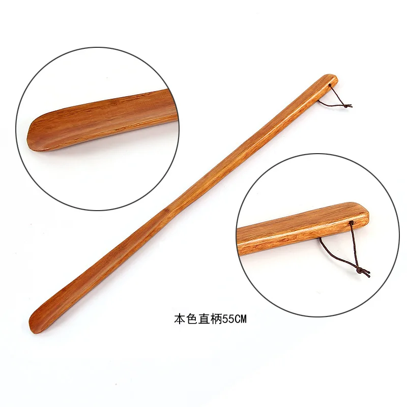 Decorative Shoehorn Long Handle Extended Reach Women Men Kids Senior ...Disabled Natural Wood Shoe Horn