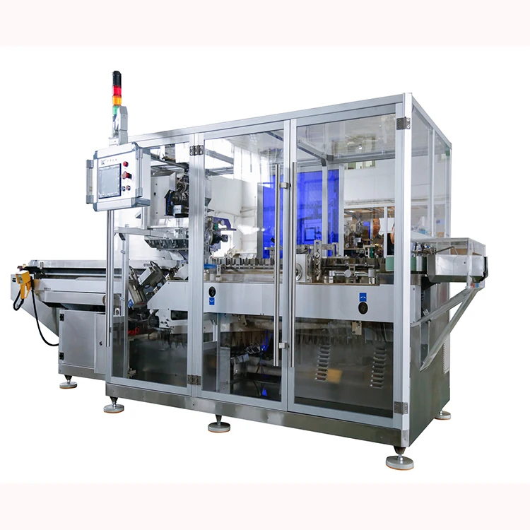 Full automatic cosmetic perfume bottle jar small box cartoning packing machine for perfume