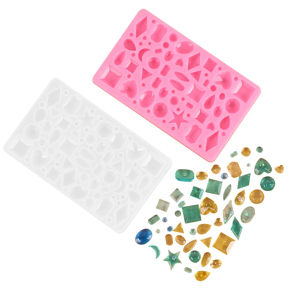 Resin Craft Diy Epoxy Crystal Making Jewelry Gemstone Silicone Pendant Molds Baking Pastry Chocolate Molds