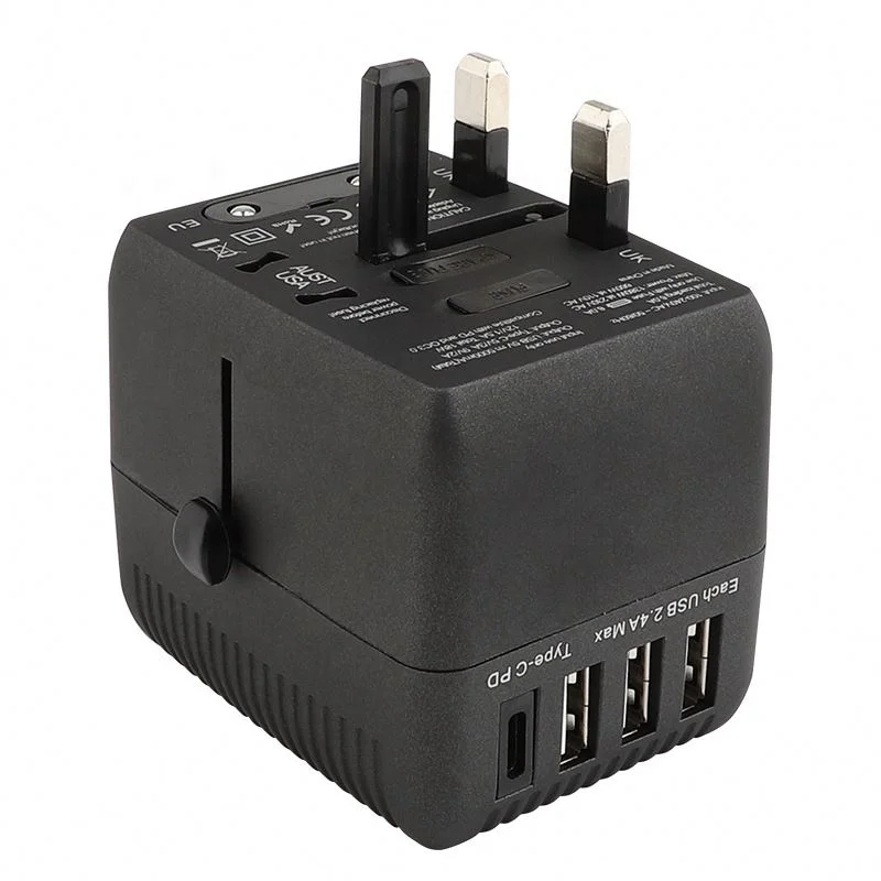 
Travel Kit Gift Item Universal Travel Adaptor 4 Usb Type C Universal Travel Charger 