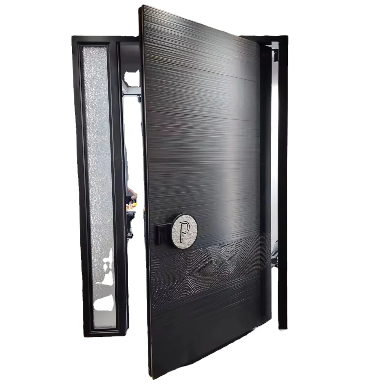 Villa luxury pivot aluminum plate carved cast aluminum entrance gate